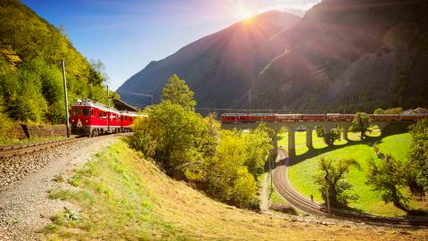 Titelbild für Trentino mit Bernina Express und Gardasee